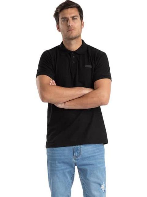 PLAYERA TIPO POLO NEGRO CATERPILLAR