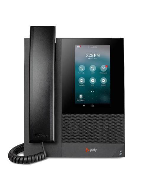 POLY TELEFONO IP CON PANTALLA 5 CCX 400 ALAMBRICO ALTAVOZ NEGRO