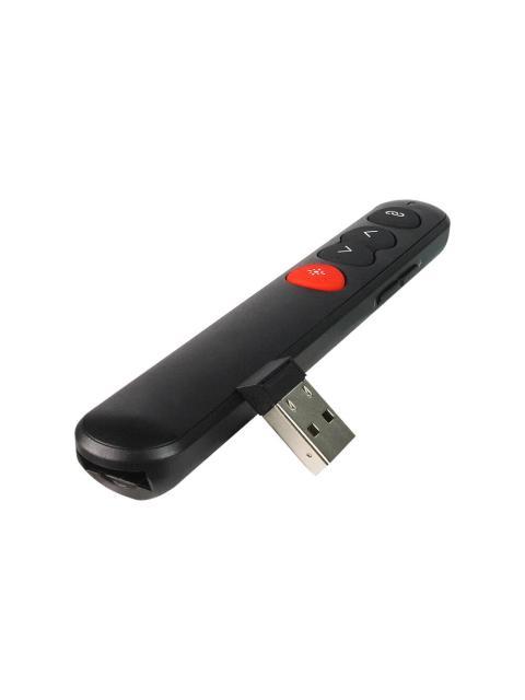 PRESENTADOR APUNTADOR LASER VORAGO LASP305  INALAMBRICO USB SLIM NEGRO