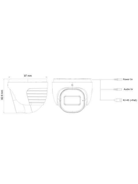 PROVISION ISR CAMARA IP DOMO IR PARA INTERIORES-EXTERIORES ALAMBRICO1920 X 1080 PIXELES DIA-NOCHE VISION NOCTURNA