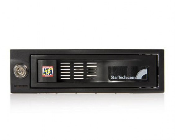 STARTECH  HSB100SATBK RACK MOVIL DE ALUMINIO DE 5.25 PARA UN DISCO DURO HDD SATA DE 3.5 SIN BANDEJA - HOT SWAP