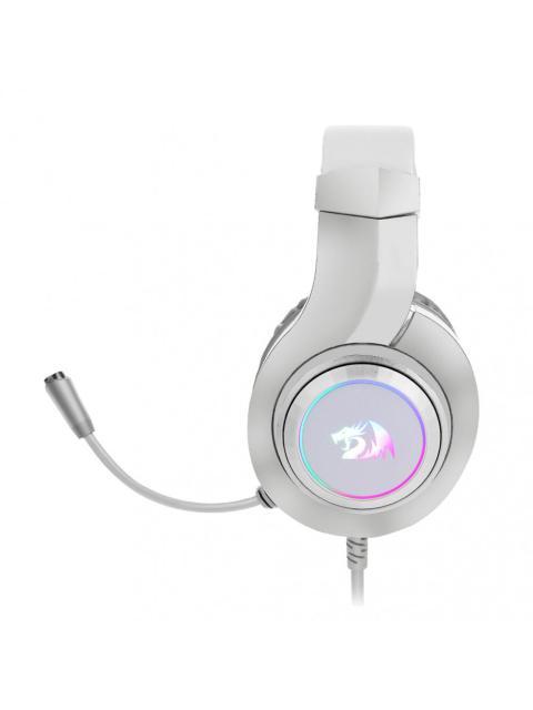 REDRAGON AUDIFONOS GAMER HYLAS RGB ALAMBRICO 2 METROS USB-A BLANCO