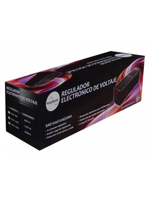 REGULADOR DATASHIELD RAD2000 8 NEGRO HOGAR Y OFICINA 2000 VA 1000 W