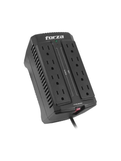 REGULADOR FORZA CAPACIDAD DE VOLTAJE 900VA-450W. 8 TOMAS DE CORRIENTE.