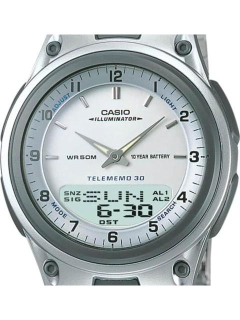 RELOJ ANALOGO PLATA CASIO