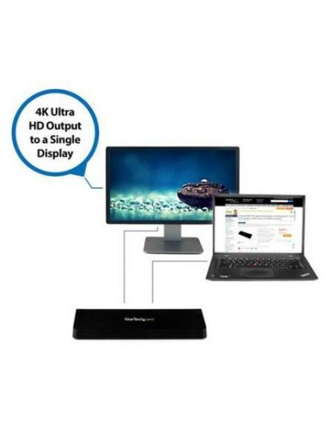 STARTECH  DOCKING STATION UNIVERSAL DISPLAYPORT HDMI 4K 4X USB 3.0 NEGRO