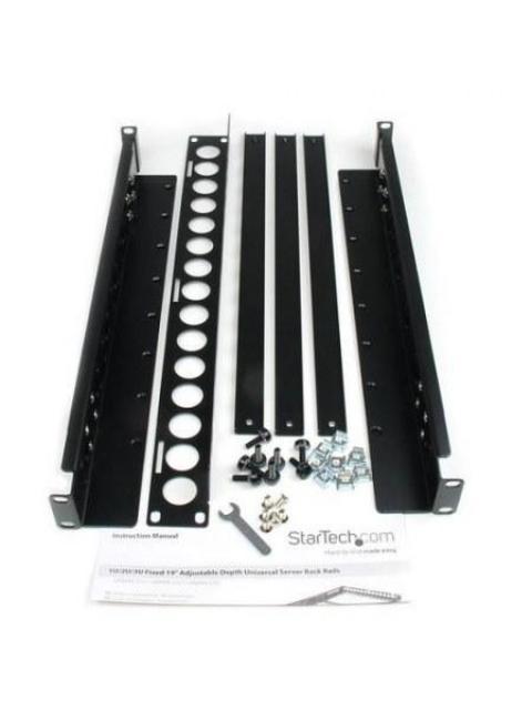 STARTECH  RIELES AJUSTABLES PARA RACK 19 1U HASTA 25KG NEGRO