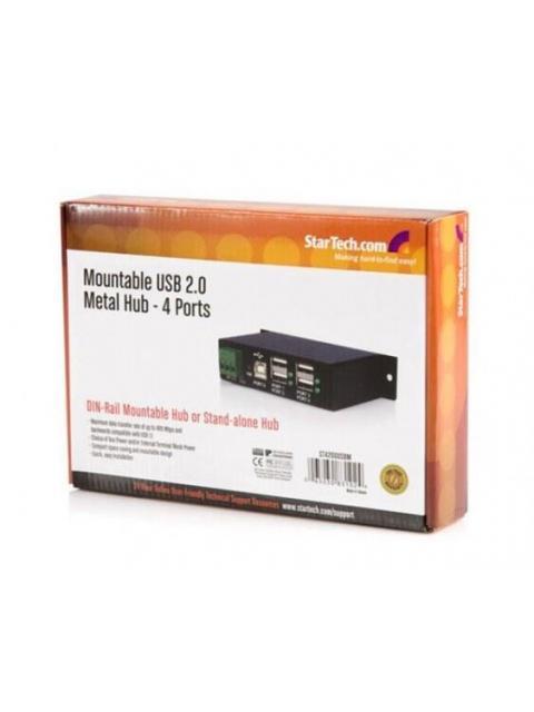 STARTECH  ROBUSTO CONCENTRADOR USB 2.0 4 PUERTOS 480 MBIT-S NEGRO