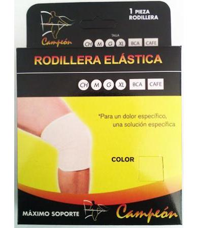 RODILLERA ELASTICA NEGRA CH CAMPEON