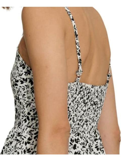 ROMPER ESTAMPADO DE LINO BLANCO/NEGRO HOLLY LAND