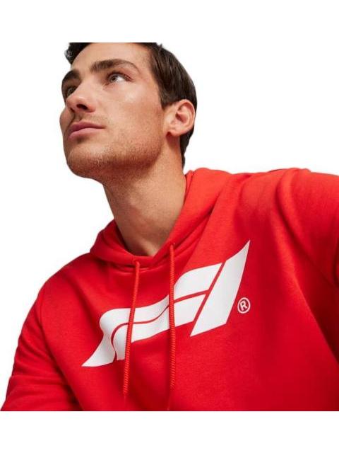 ROPA CASUAL F1 ESS LOGO HOODIE ROJO PUMA