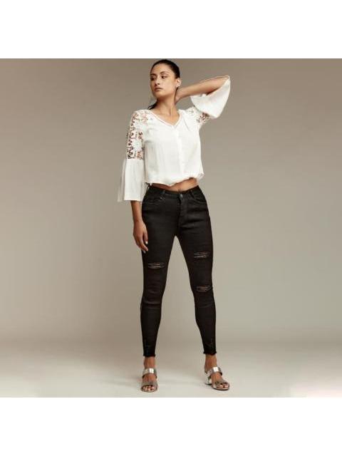 JEANS SUPERSKINNY CINTURA ALTA NEGRO ATMOSPHERE DNM