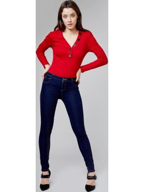 JEANS SUPERSKINNY CINTURA ALTA GRIS FERGINO