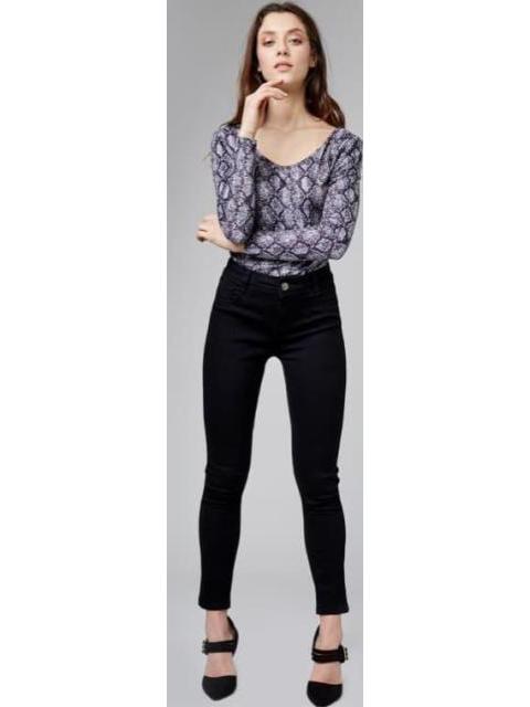 JEANS SUPERSKINNY CINTURA ALTA NEGRO FERGINO