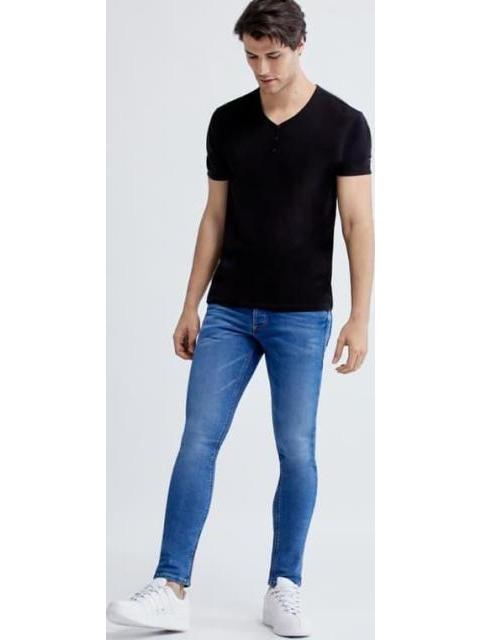 JEANS SKINNY FIT CINTURA REGULAR GRIS GOODYEAR