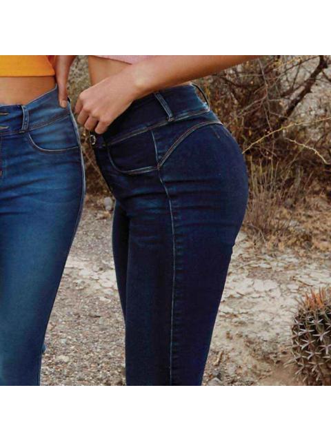 JEANS PUSH UP CINTURA ALTA GRIS SEVEN JEANS