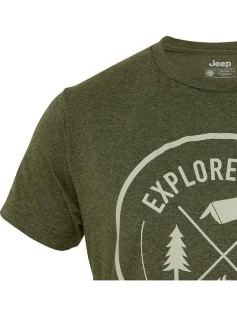 PLAYERA ESTAMPADA VERDE OLIVO JEEP