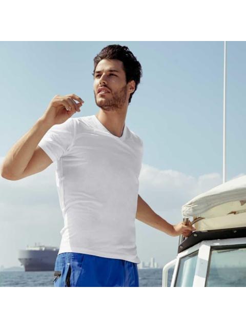 PLAYERA CUELLO V BLANCO NEXT CO