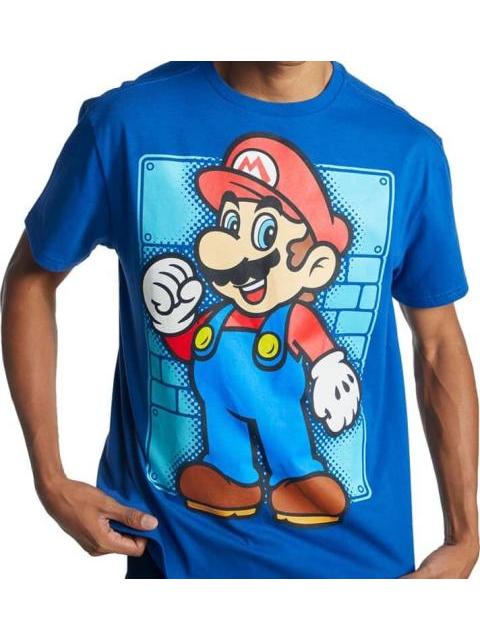 PLAYERA SUPER MARIO BROS AZUL REY