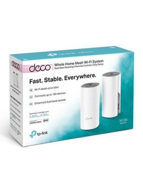 ROUTER TP-LINK CON SISTEMA DE RED WI-FI EN MALLA AC1200 DECO E4 867MBIT-S 2.4-5GHZ 2 ANTENAS INTERNAS - 2 PIEZAS - ¡COMPRA PRODUCTOS DECO TP LINK Y PARTICIPA PARA GANAR UN ROUTER ARCHER AX53!