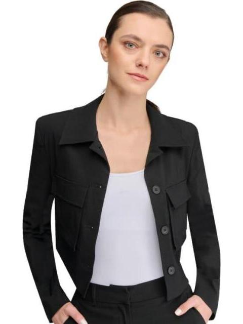 SACO CROP LISO NEGRO HOLLY LAND
