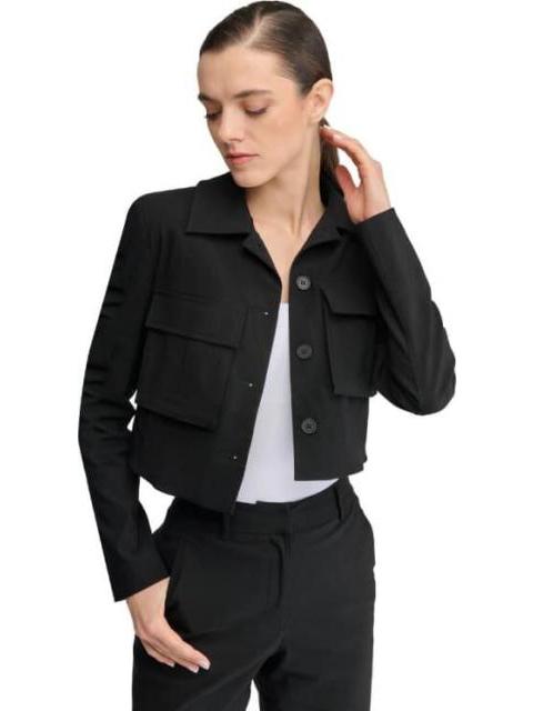 SACO CROP LISO NEGRO HOLLY LAND
