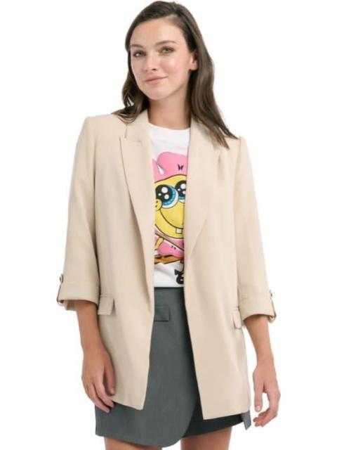 SACO LISO MANGA ELEVADORES BEIGE HOLLY LAND