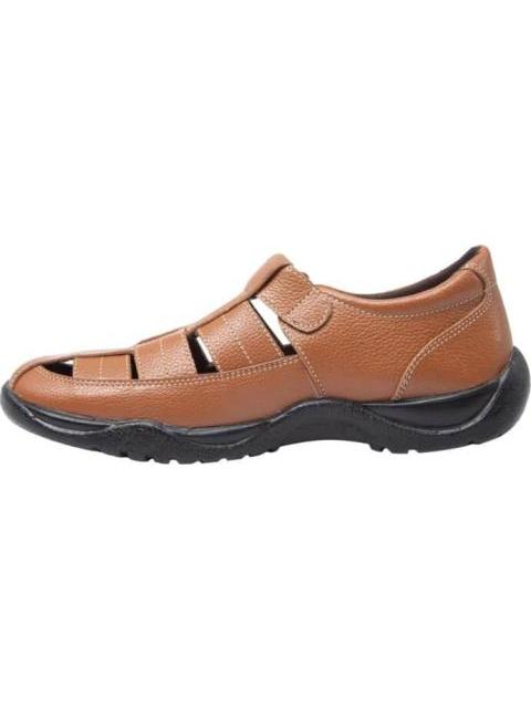 SANDALIA CASUAL AJUSTE CON VELCRO MIEL KAFE