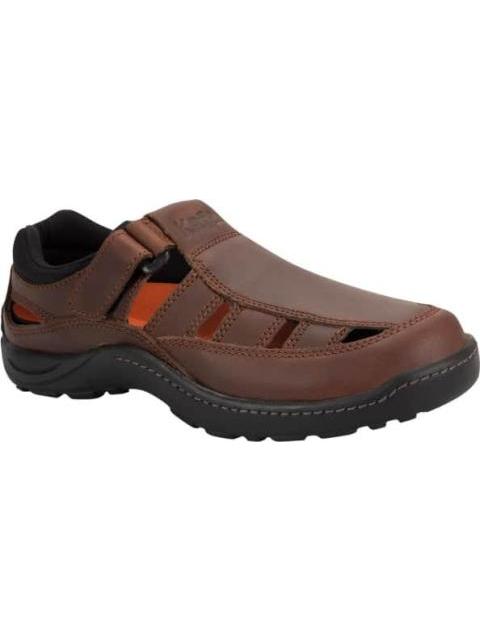 SANDALIA CASUAL AJUSTE CON VELCRO VINO KAFE