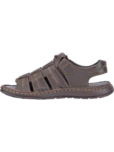 SANDALIA CASUAL DE PIEL CHOCOLATE HPC POLO