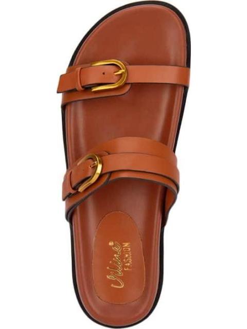 SANDALIA PLANA COGNAC VI LINE FASHION