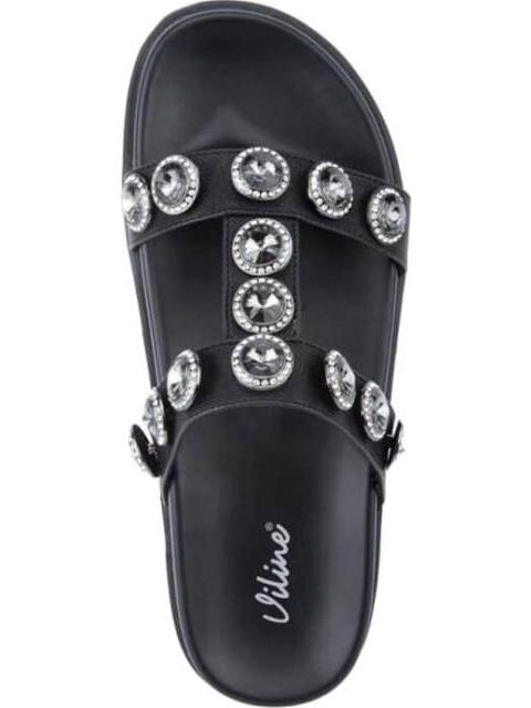 SANDALIA PEDRERIA NEGRO VI LINE FASHION