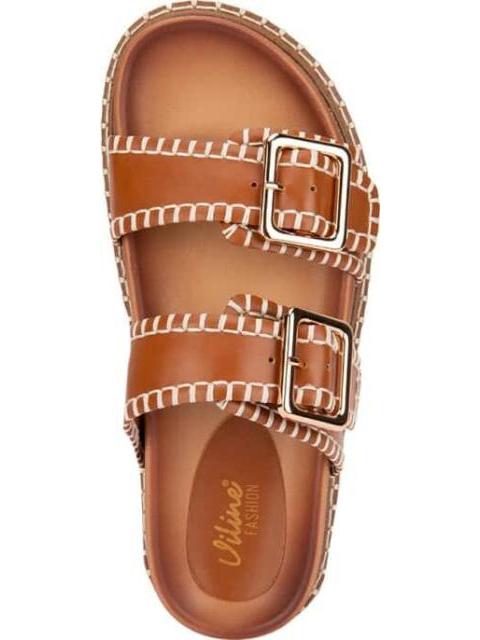 SANDALIA TEJIDA COGNAC VI LINE FASHION