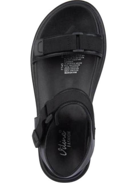 SANDALIA PLANA NEGRO VI LINE FASHION