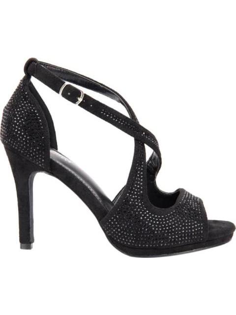 SANDALIA CON BRILLOS NEGRO MOLTO BELLO