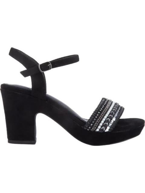 SANDALIA CON BRILLOS NEGRO YAELI
