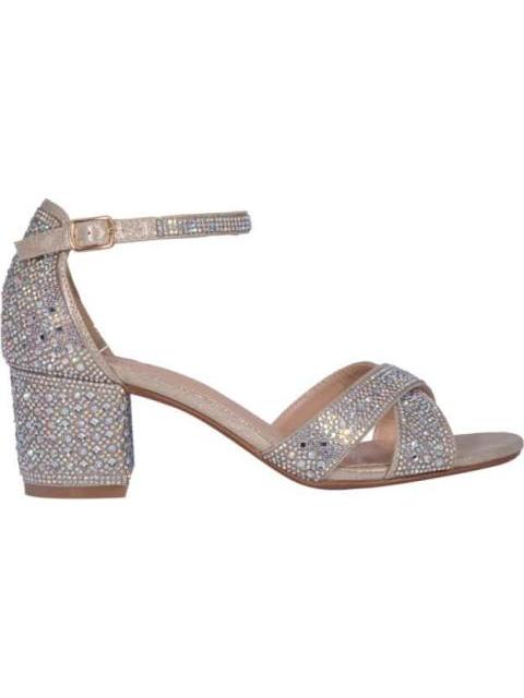 SANDALIA CON BRILLOS ORO MOLTO BELLO