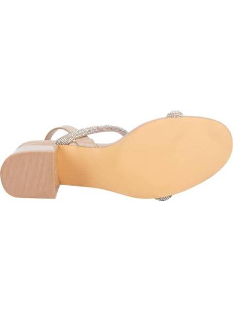 SANDALIA CON BRILLOS NUDE MOLTO BELLO