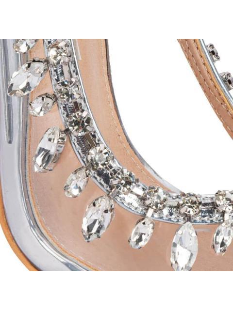 SANDALIA CON PEDRERIA PLATA THALIA SODI