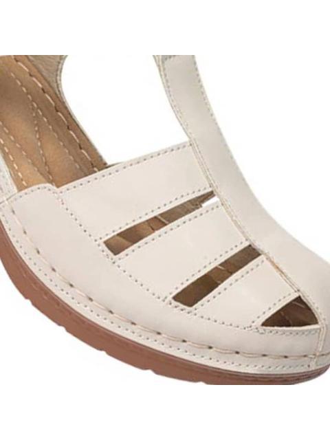 SANDALIA CONFORT BEIGE/HUESO SHOSH