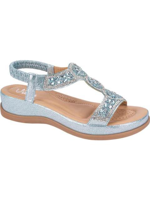 SANDALIA CONFORT BRILLOS AZUL VI LINE