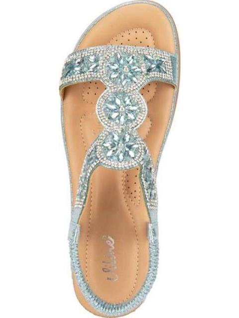 SANDALIA CONFORT BRILLOS AZUL VI LINE