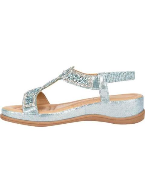 SANDALIA CONFORT BRILLOS AZUL VI LINE