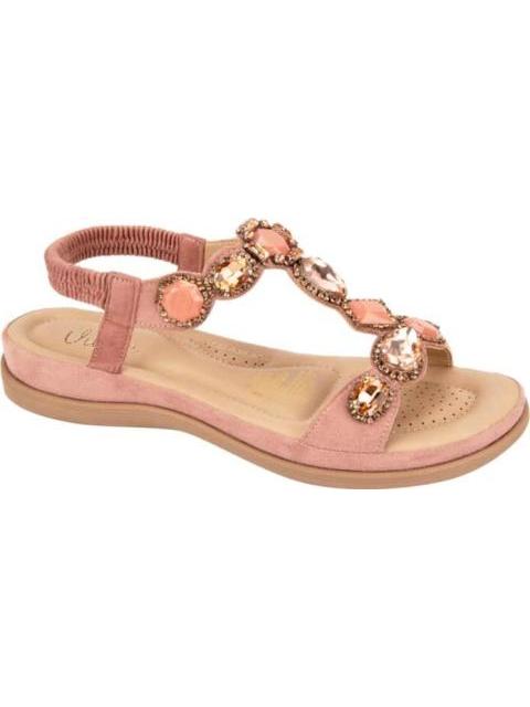 SANDALIA CONFORT BRILLOS ROSA VI LINE