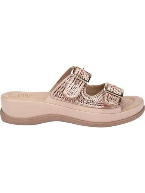 SANDALIA CONFORT CON BRILLOS BEIGE VI LINE