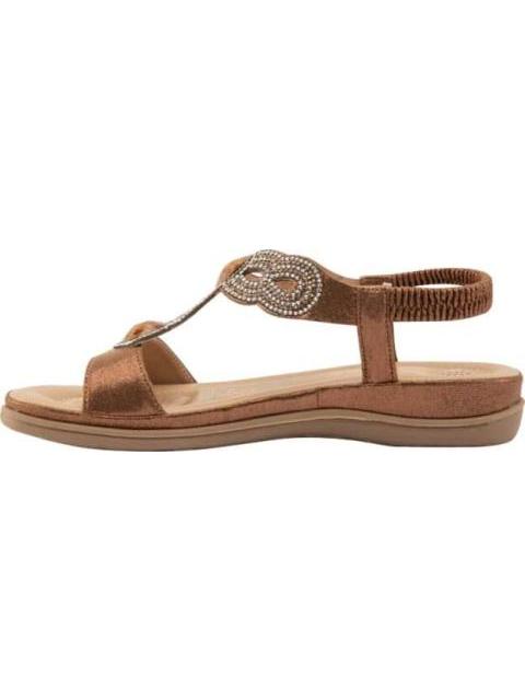 SANDALIA CONFORT CON BRILLOS BRONCE VI LINE