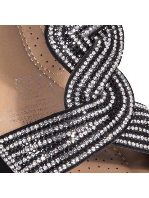 SANDALIA CONFORT CON BRILLOS NEGRO VI LINE