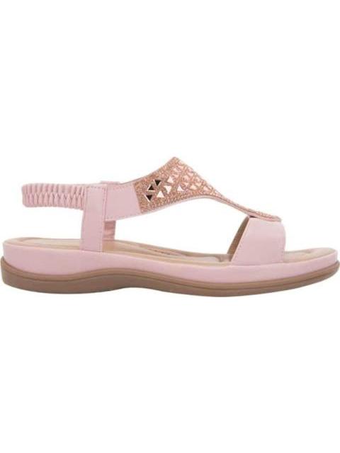 SANDALIA CONFORT CON BRILLOS ROSA VI LINE