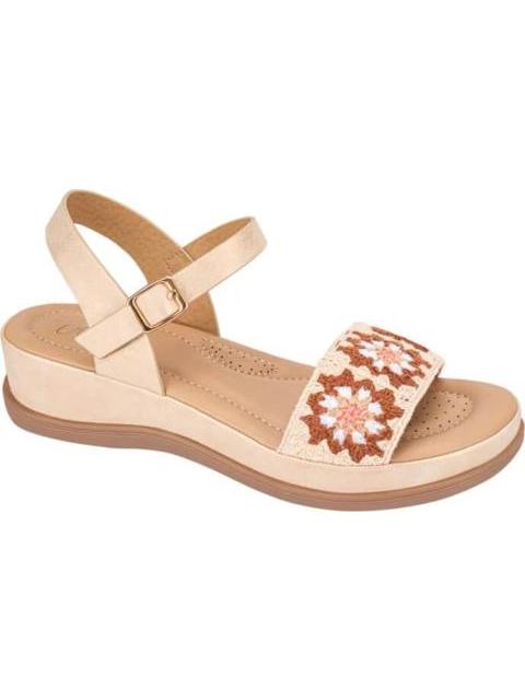 SANDALIA PLANA BEIGE VI LINE
