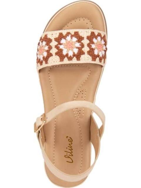 SANDALIA PLANA BEIGE VI LINE